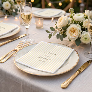 Elegant Cream Stripes Napkins