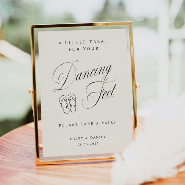Elegant Cream Wedding Dancing Feet  Poster (Creator Uploaded)