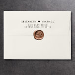 Elegant Cream Wedding Return Address Envelope<br><div class="desc">Chic light cream return address envelopes for your wedding invitations,  save the dates,  engagement announcements,  couples shower invites,  thank you cards and other correspondence featuring your monogram names in elegant typography joined together by a heart.</div>