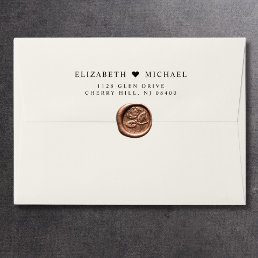 Elegant Cream Wedding Return Address Envelope