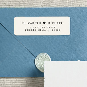 Elegant Cream Wedding Return Address Label