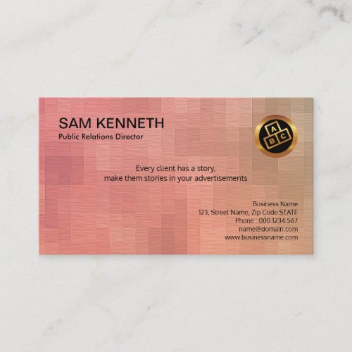 Elegant Creamy Pastel Shades Public Relations Business Card