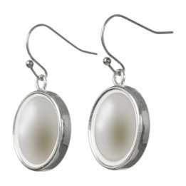 Elegant Creamy Pearl-Colored Drop Earrings