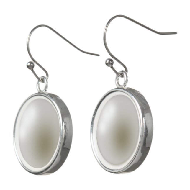 Elegant Creamy Pearl-Colored Drop Earrings (Angled)