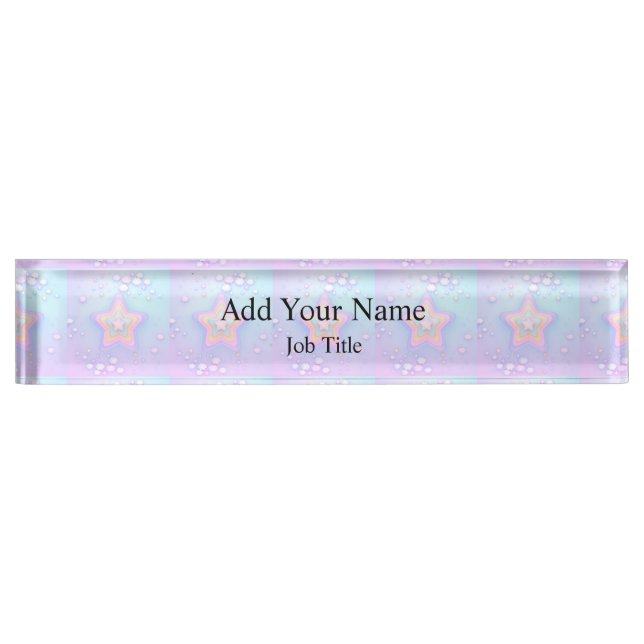 Elegant Create Your Own Photo & Name Desk Name Plate (Front)