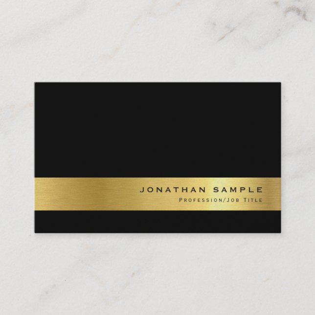 Elegant Creative Gold Look Pearl Finish Luxury Business Card (Front)