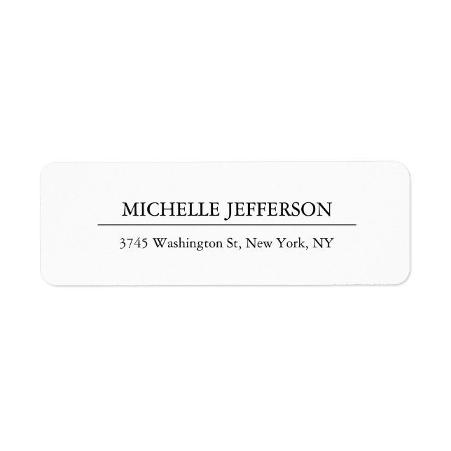 Elegant Creative Minimalist Modern Professional Label (Front)