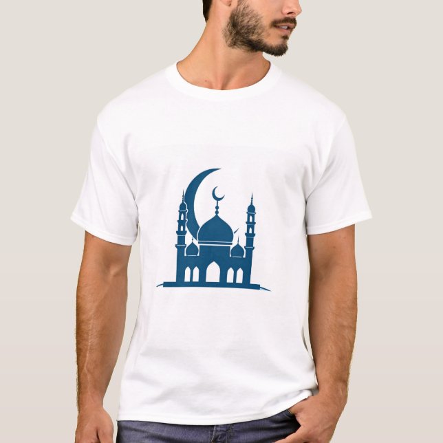 Elegant Crescent Moon Ramadan T-Shirt (Front)