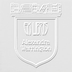 Elegant Crest Bookshelf Ex Libris Book Name Embosser