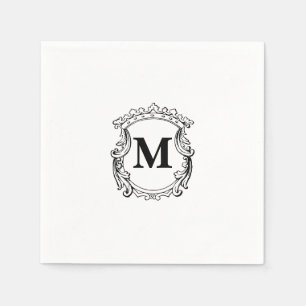 Elegant Crest Custom Monogram  Napkins