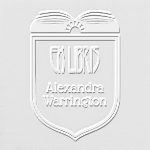 Elegant Crest Ex Libris Book Name Embosser