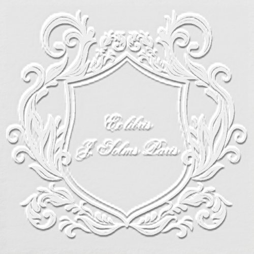 Elegant Crest Ex Libris Personalized Embosser