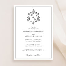Elegant Crest Monogram Wedding