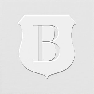 Elegant crest shield initialed monogram embosser