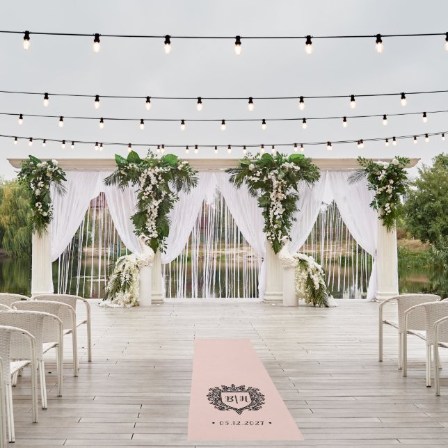 Elegant Crest Wedding Aisle Runner area rug (Insitu (Wedding 1))