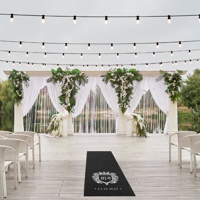 Elegant Crest Wedding Aisle Runner area rug (Insitu (Wedding 1))