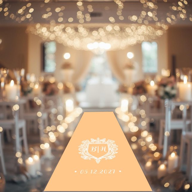 Elegant Crest Wedding Aisle Runner area rug (Creator Uploaded)