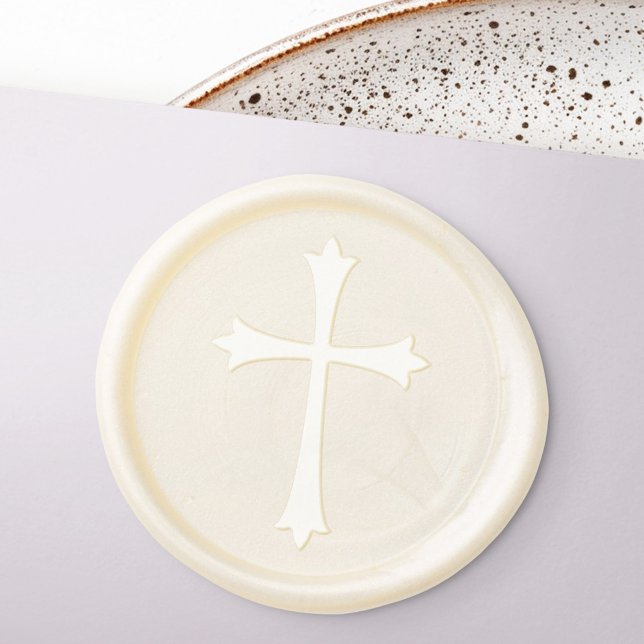 Elegant cross baptism first holy communion wax seal sticker (Elegant cross baptism first holy communion wax seal sticker)