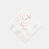 Elegant Cross Baptism Personalized Napkin | Zazzle