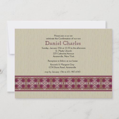 Elegant Cross Border Religious Invitation