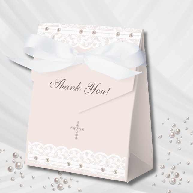 Elegant Cross Christening Christian Baptism Favor Boxes (Creator Uploaded)
