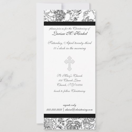 Elegant Cross Christening Invitations