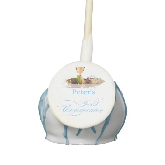 Elegant Cross First Holy Communion Cake Pop Favors (Front)