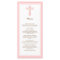 Elegant Cross in Pink Menu Page Rack Card