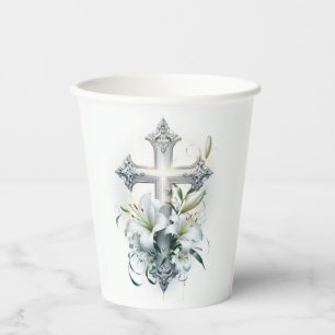 Elegant Cross Paper Cups