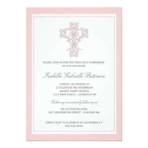 Fancy Communion Invitations 6