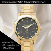 Elegant Cross Retirement Commemorative Black Gold