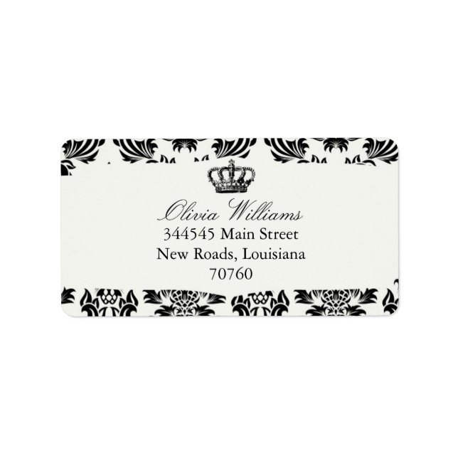 Elegant Crown Label (Front)