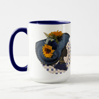 ELEGANT CROWNS - BLUE SUNFLOWER MUG