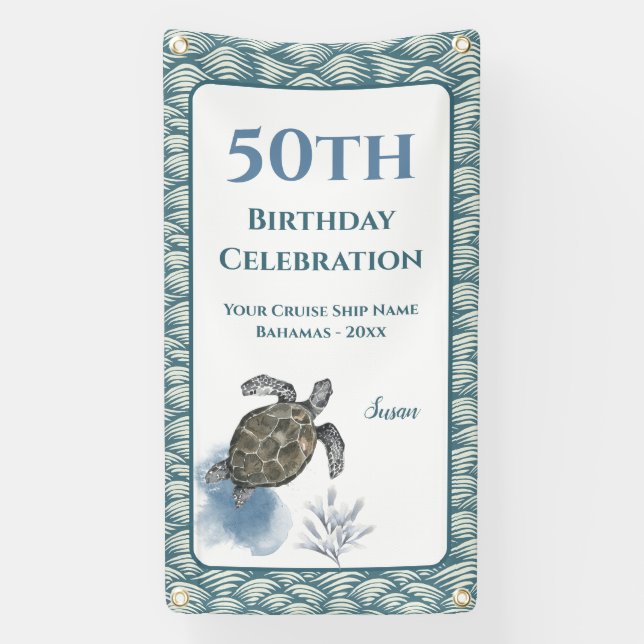 Elegant Cruise Door Decor Sign  Birthday (Vertical)