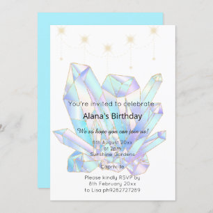 ELEGANT CRYSTAL INSPIRED BIRTHDAY  INVITATION
