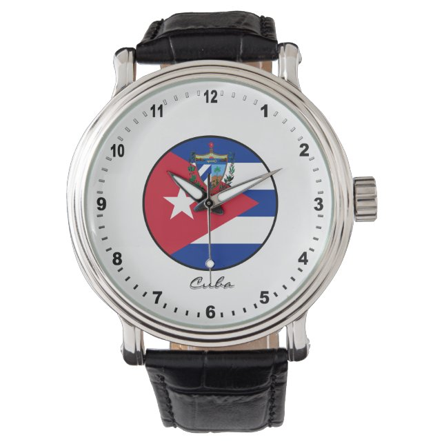 Elegant Cuba Watch & Cuban Flag / Havana (Front)