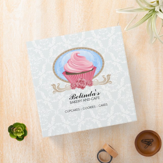 Elegant Cupcake Bakery 2 Inch Binder (In Situ)