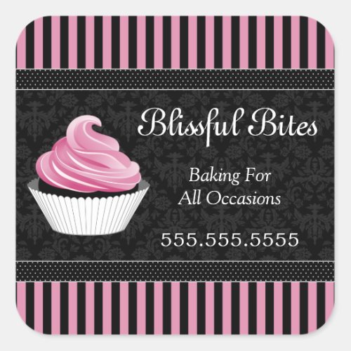 Elegant Cupcake Bakery Box Seal