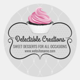 Elegant Cupcake Bakery Box Seals