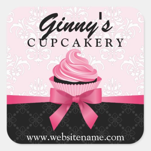 Elegant Cupcake Bakery Box Seals