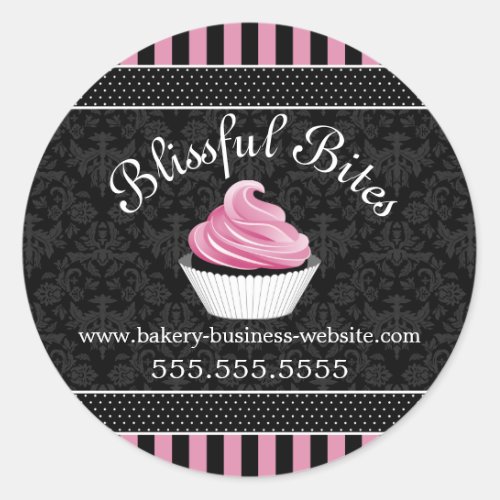 Elegant Cupcake Bakery Box Seals