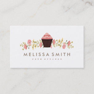 Elegant Cupcake Bakery Business Card