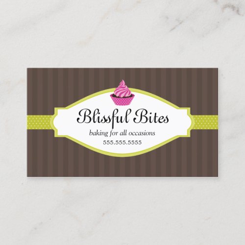 Elegant Cupcake Bakery Business Cards