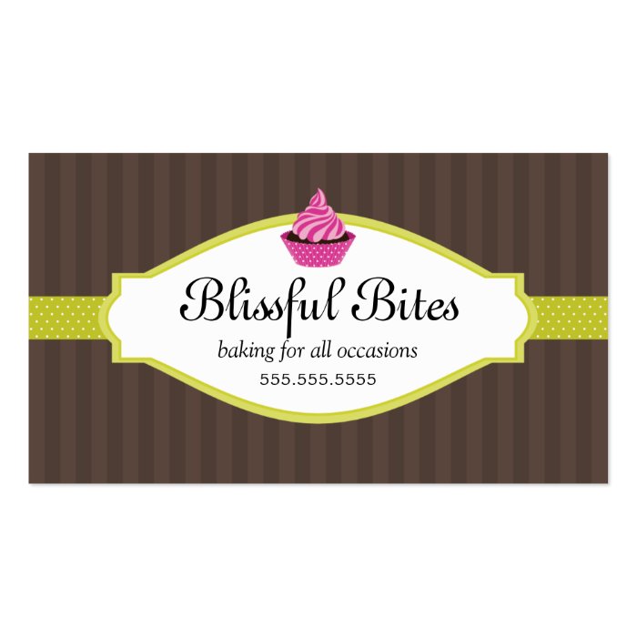 Elegant Cupcake Bakery Business Cards