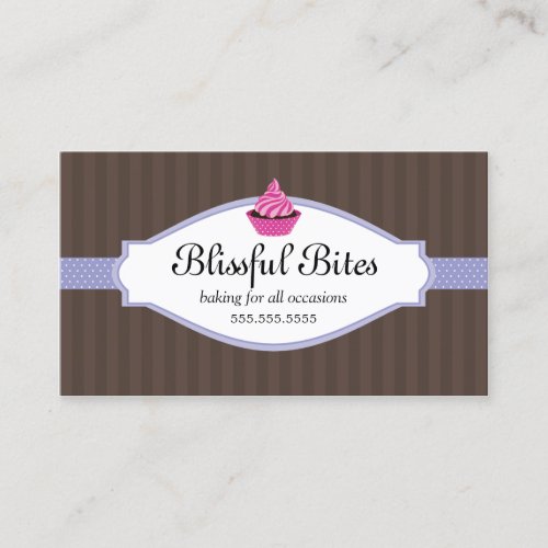 Elegant Cupcake Bakery Business Cards