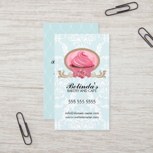 Customizable Elegant Cupcake Bakery Custom Business Cards