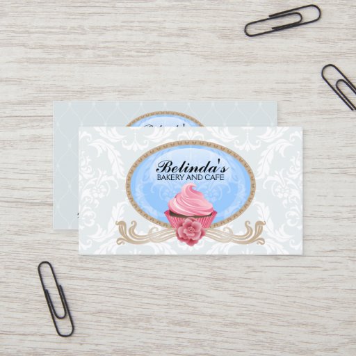 Customizable Elegant Cupcake Bakery Custom Business Cards