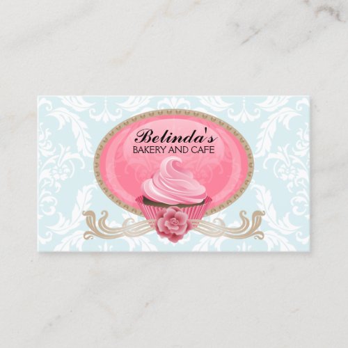 Elegant Cupcake Bakery Custom Business Cards