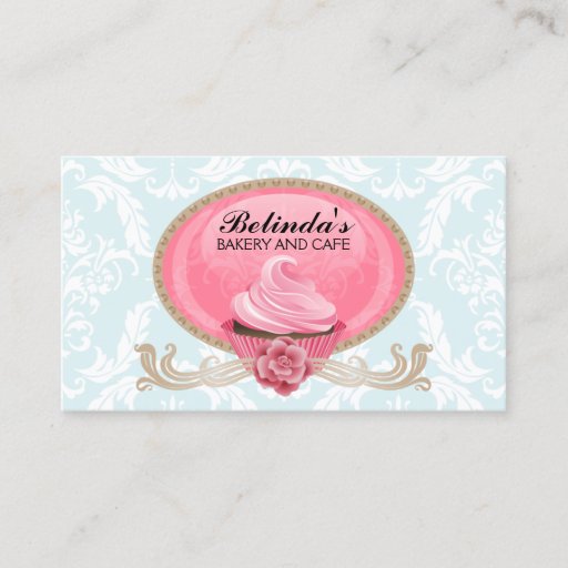 Customizable Elegant Cupcake Bakery Custom Business Cards
