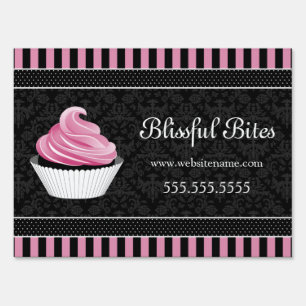Elegant Cupcake Bakery Name Market Sign